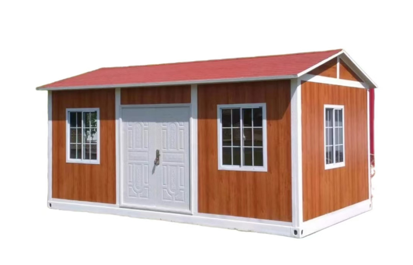 30-футовая резиденция дома контейнера современного дизайна фиксированная популярная с скатной крышей и ванной комнатой