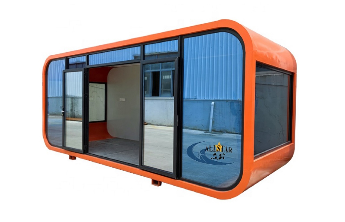 20-футовый современный индивидуальный контейнерный дом Apple, высокий роскошный дом, расположенный прямо дома