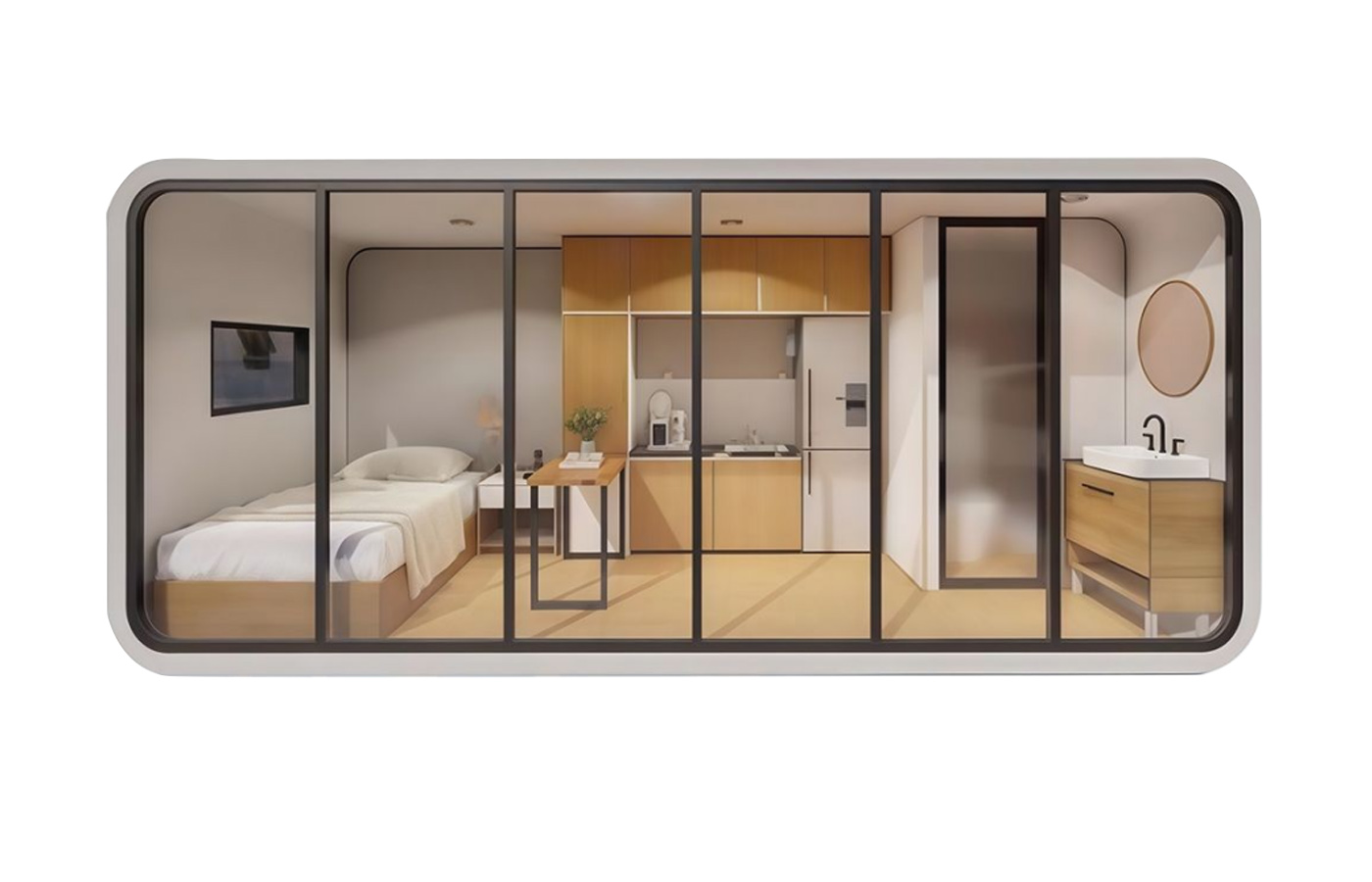 30-футовый красивый курортный отель, индивидуальный контейнерный дом с приморской каютой Apple